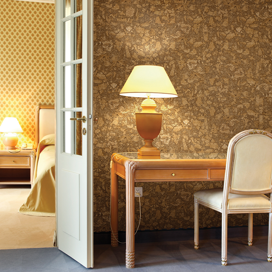 Пробковая стеновая панель Corkstyle Wall Design Vico Grey 600×300×3 фото в интерьере